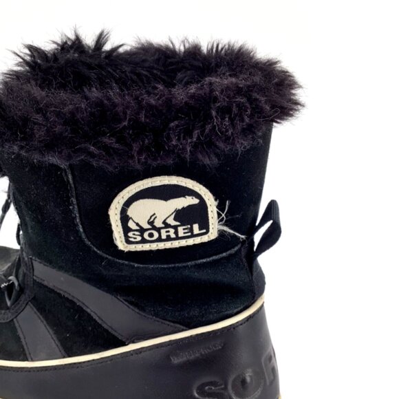 Sorel Women Boots Tivoli II Waterproof Suede Leather NL 2089 010 Black Size 7.5 - Picture 7 of 10